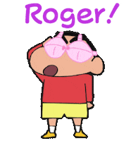 Shinchan anime japan bra roger Sticker