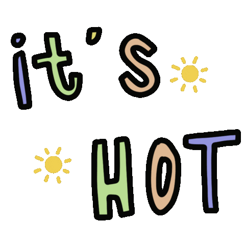 Kakadek_ giphyupload hot summer sun Sticker