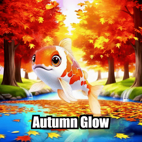 Koi Fish Autumn GIF by TheConfishius
