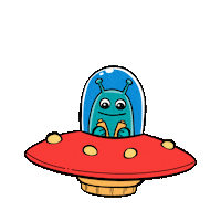 Space Spaceship Sticker by Bos Animation
