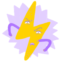 M-sense_by_Newsenselab angry purple lightning headache Sticker