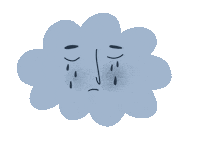 zsofija sad cry rain cloud Sticker