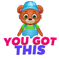 You Can Do It Fighting Sticker by Lucas and Friends by RV AppStudios