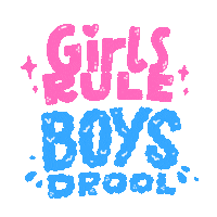 Girls Rule Pink Sticker by Matt Joyce