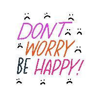Happy No Worries Sticker by BrittDoesDesign