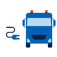 Ploegam electric transport Oss infra Sticker