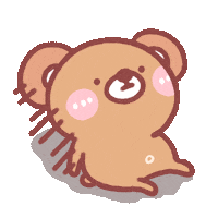 Disappointed Bear Sticker by 大白丸丸(daibai maru)