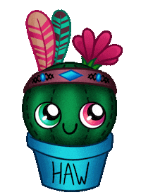 evangelinekingborn kawaii cactus yeehaw evygifs Sticker