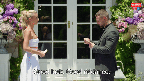 Good Riddance Reaction GIF by Married At First Sight