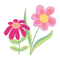 Pink Flowers Sticker