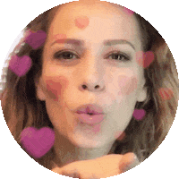 Flying Kiss Hearts Sticker