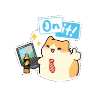 Cat Coffee Sticker by Bichi Mao