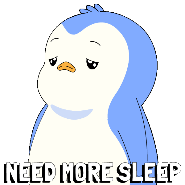Tired Morning Sticker by Pudgy Penguins