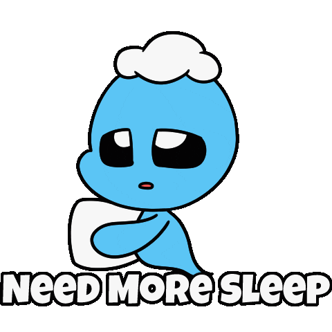 Tired Morning Sticker by Christophers Genie