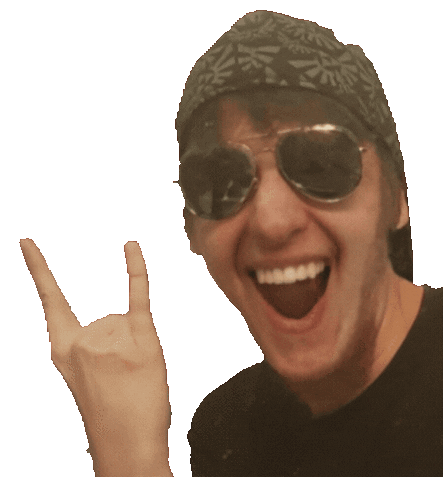 Rock On Party Sticker