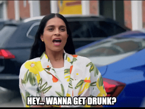 Drunk Go Out GIF by Lilly Singh