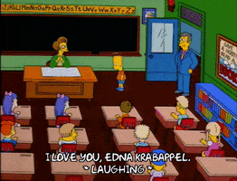 bart simpson laughing GIF