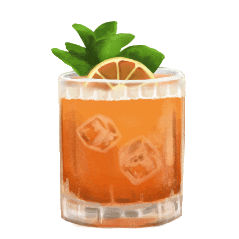 stevethebartender drink orange cocktail tropical Sticker
