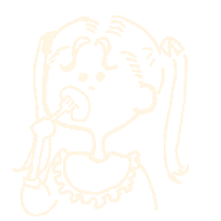 Girl Eating Sticker