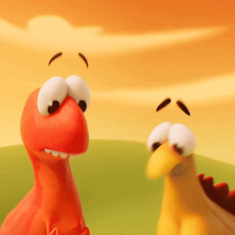 Scared Shock GIF by Claynosaurz