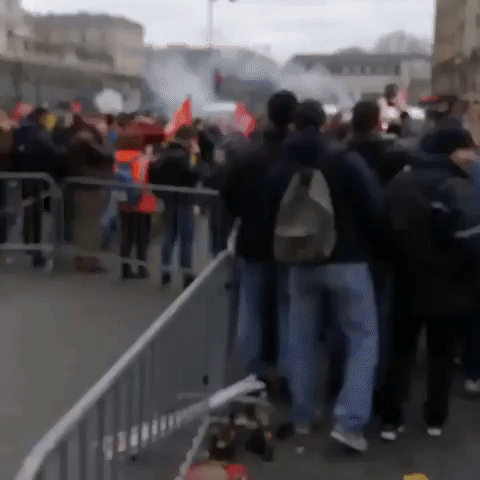 Clashes Between Police and Strike Supporters Reported in Paris