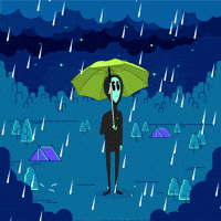 Sad Rain Storm GIF by Lonely Aliens