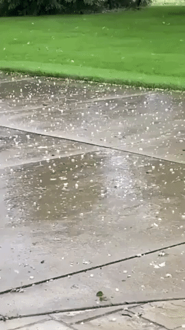 Golf-Ball-Sized Hail Hits Marysville, Ohio