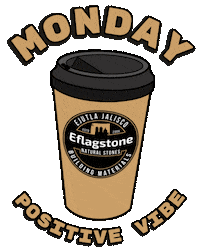 Monday Morning Coffee Sticker by Eflagstone Natural Stones