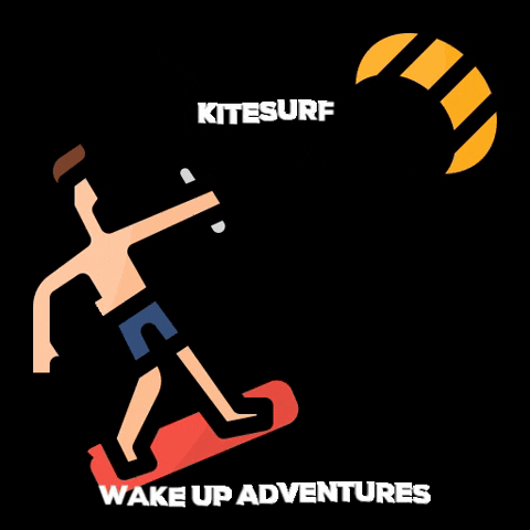 wakeupadventures giphygifmaker kite kitesurf kitesurfing GIF