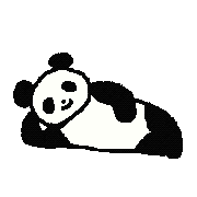 atataka_ionsen panda lazy パンダ だらだら Sticker