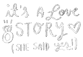 Love Story Wedding Sticker