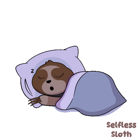 Sloth Sleeping Sticker by VeeFriends