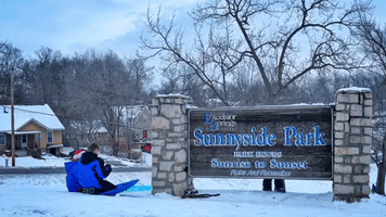 Kids, and Dad, Take to the Slopes Following Missouri Snowfall