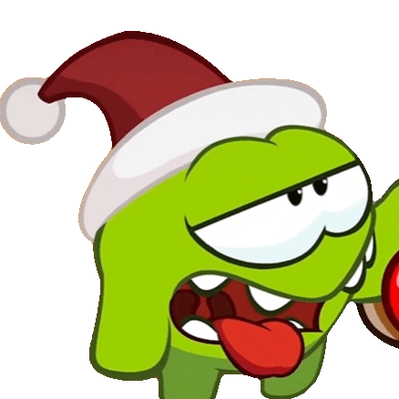Tired Christmas Sticker by Om Nom