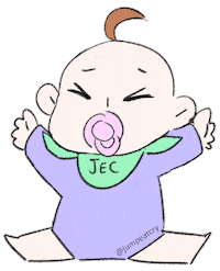Jumpeatcry baby jump shopping crying Sticker