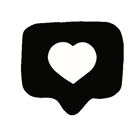 Black And White Heart Sticker