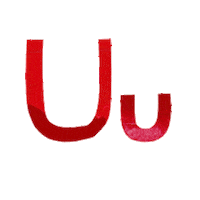 carter_higgins alphabet letters u playful Sticker