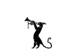 SallyStRose cat hello hey black cat Sticker