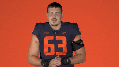 Illinois Football Dancing GIF by Fighting Illini Athletics