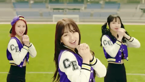 k-pop cheerleader GIF
