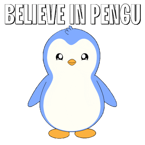 Penguin Believe Sticker by Pudgy Penguins