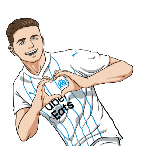 Florian Thauvin Love Sticker by Olympique de Marseille