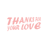 Thanks Love Sticker by classyandfabb