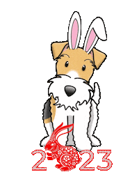 New Year Dog Sticker