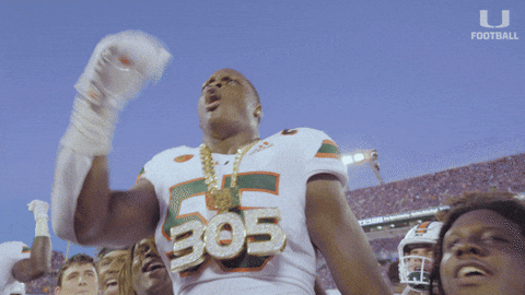 The U Celebration GIF by Miami Hurricanes