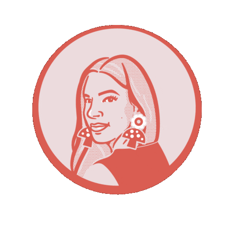 mid-centurymillennial giphyupload portrait earrings megan Sticker