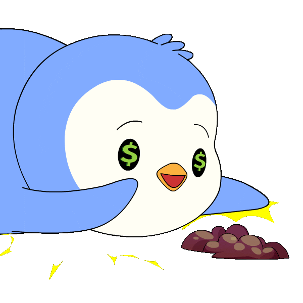 Money Invest Sticker by Pudgy Penguins