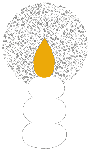 Christmas Candle Sticker by Vegetapahtumat
