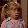 TV gif. Mary-Kate Olsen as Michelle on Full House rolls her eyes and tips her head as her mouth hangs open in an irreverent expression.