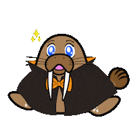 Shaved Ice Walrus Sticker by Vampire Penguin